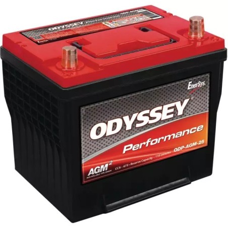 BATTERIE 12V 59AH 675A + A GAUCHE ODYSSEY ODP-AGM25 (25-675)
