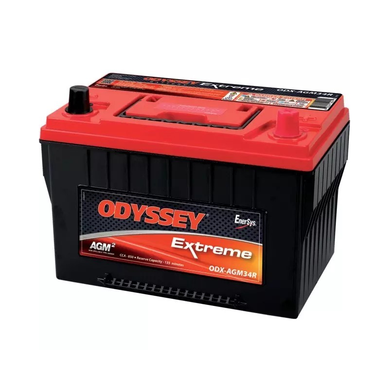 BATTERIE 12V 68AH 850A + A DROITE ODYSSEY ODX-AGM34R (34R-PC1500)