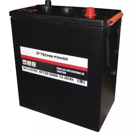 BATTERIE 6V 350AH DECHARGE LENTE TRACTION TECHNI POWER