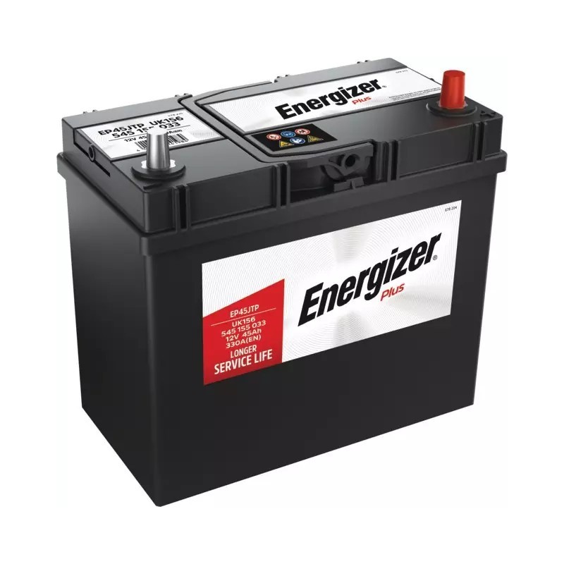 BATTERIE EP45JTP 12V 45AH 330A EN + A DROITE ENERGIZER PLUS