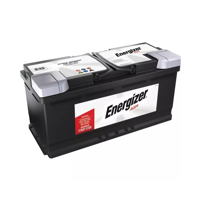 BATTERIE EA105L6 12V 105AH 950A EN + A DROITE AGM ENERGIZER