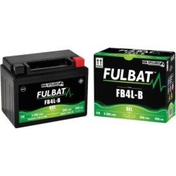 BATTERIE GEL 12V 5,3AH 50A TYPE FB4L-B + A DROITE FULBAT