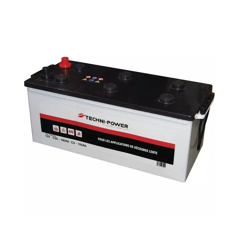 BATTERIE 12V 180AH DECHARGE LENTE TECHNI POWER