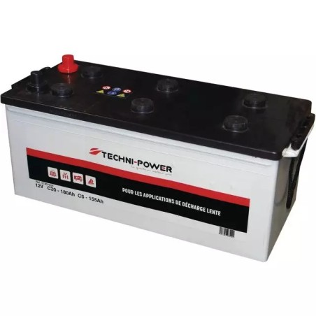 BATTERIE 12V 180AH DECHARGE LENTE TECHNI POWER