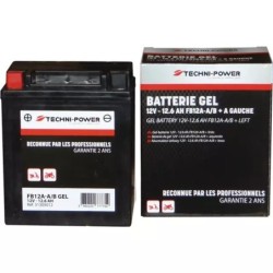 BATTERIE GEL 12V 12,6AH 155A FB12A-A/B (12N12A-4A-1) TECHNI-POWER