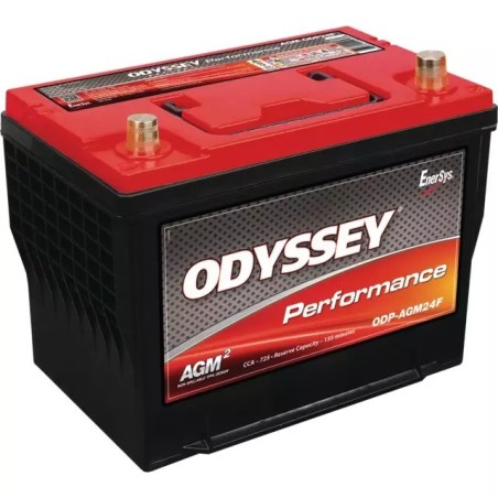 BATTERIE 12V 63AH 725A + A DROITE ODYSSEY ODP-AGM24F (24F-725)