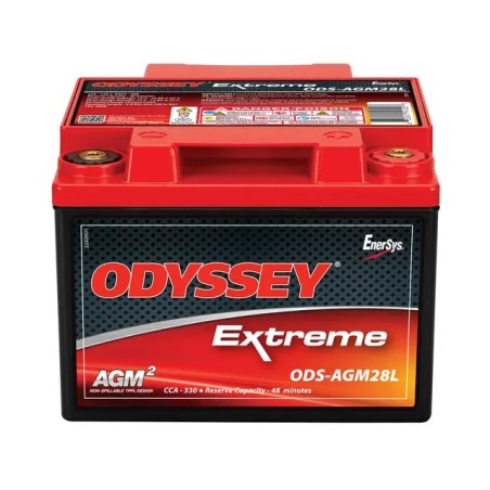 BATTERIE 12V 28AH 330A + A DROITE ODYSSEY ODS-AGM28L (PC925)