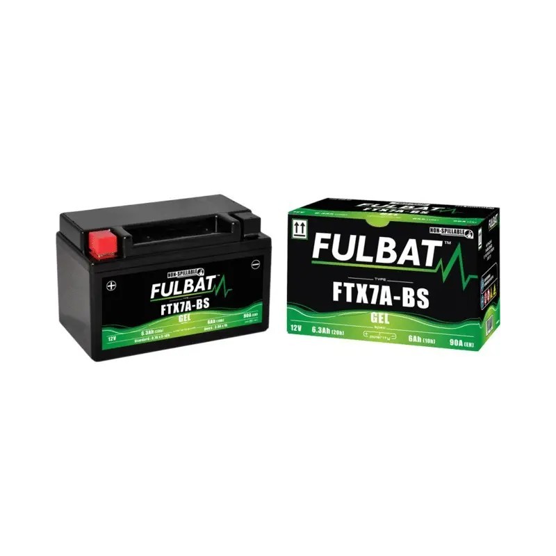 BATTERIE GEL 12V 6,3AH 90A FTX7A-BS FULBAT