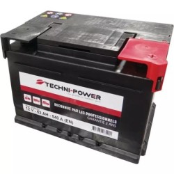 BATTERIE 12V 62AH 540A BAC BAS + A DROITE TECHNI-POWER