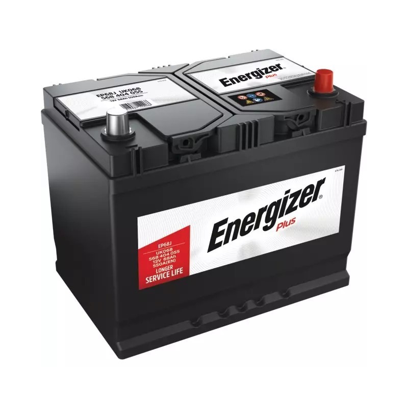 BATTERIE EP68J 12V 68AH 550A EN + A DROITE ENERGIZER PLUS