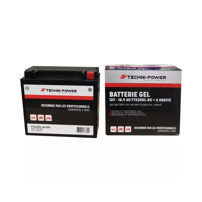BATTERIE GEL 12V 18,9AH 310A FTX20HL-BS TECHNI-POWER