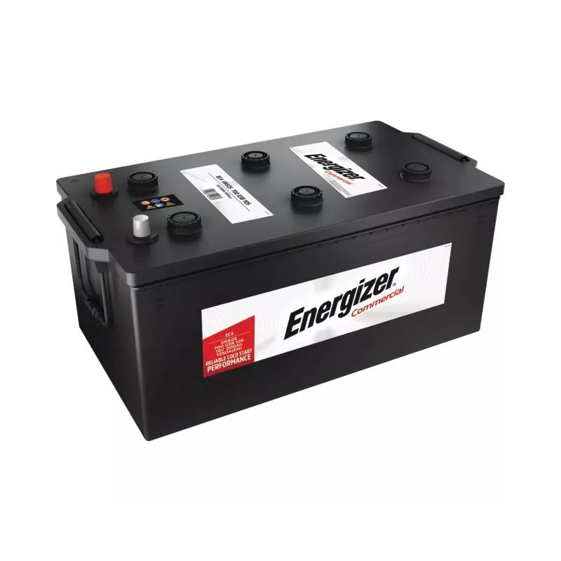 BATTERIE EC4 12V 200AH 1050A + A GAUCHE SUR LARGEUR ENERGIZER COMMERCIAL