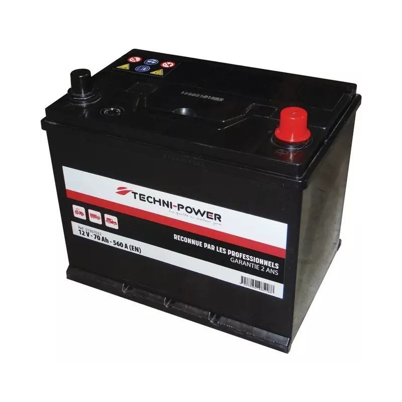 BATTERIE 12V 70AH 560A + A DROITE TECHNI-POWER