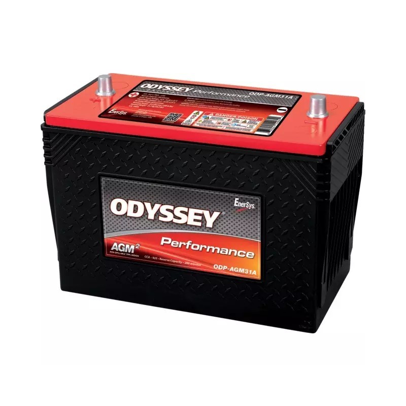 BATTERIE 12V 100AH 925A + A GAUCHE ODYSSEY ODP-AGM31A (31-925T)