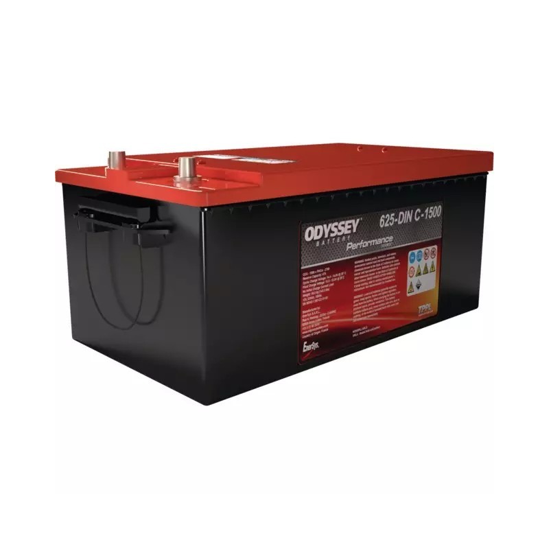 BATTERIE 12V 220AH 1500A + A GAUCHE ODYSSEY ODP-625-DIN C-1500