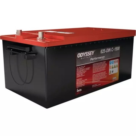 BATTERIE 12V 220AH 1500A + A GAUCHE ODYSSEY ODP-625-DIN C-1500