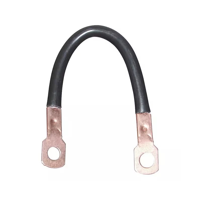 CABLE DE BATTERIE NOIR AVEC COSSES LG 200MM