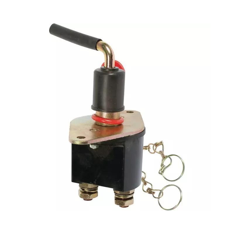 COUPE BATTERIE 12/24V 250A METAL 2 BORNES CLE AMOVIBLE