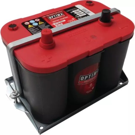 BAC FIXATION BATTERIE OPTIMA 1 SOCLE +1 SANGLE + 2 BOULONS