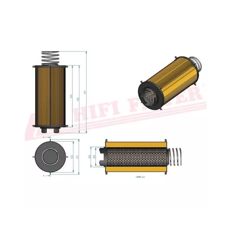 FILTRE HYDRAULIQUE SH 66209 HIFI FILTER