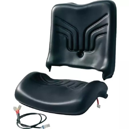 JEU DE COUSSINS CHAUFFANTS 12/24V PVC NOIR MSG20 GRAMMER