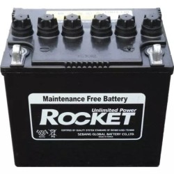 BATTERIE MOTOC 12V 26AH 12N24-3 PRETE A L'EMPLOI ROCKET