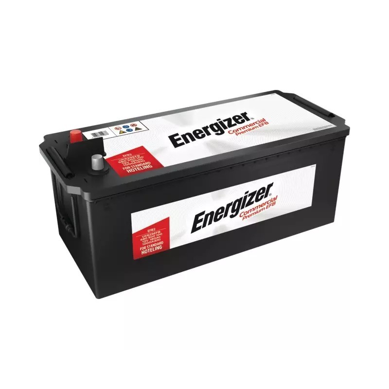 BATTERIE EFB2 12V 180AH 1000A + A GAUCHE SUR LARGEUR EFB ENERGIZER COMMERCIAL
