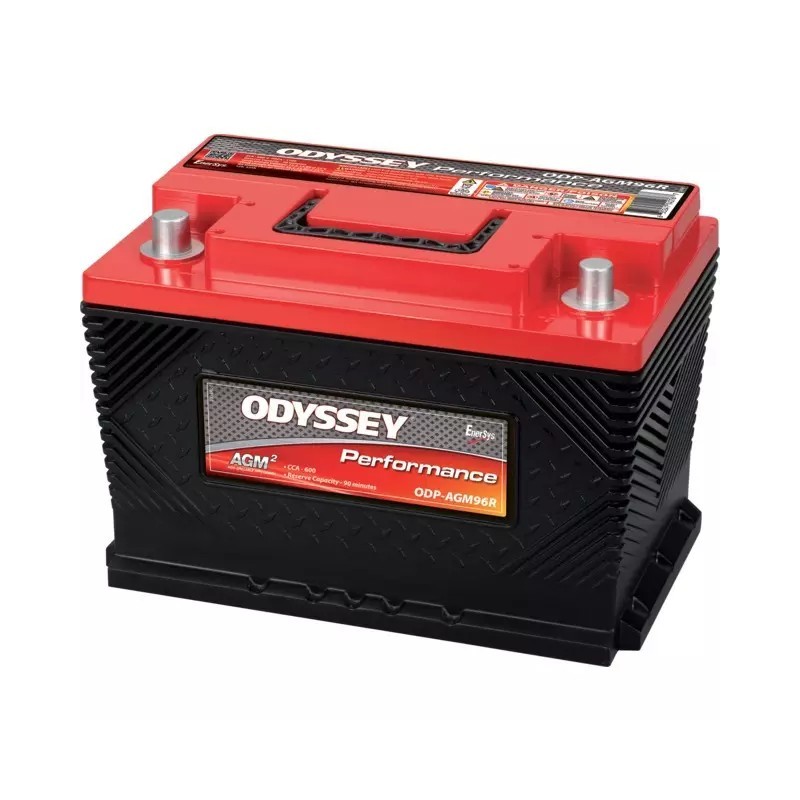 BATTERIE 12V 52AH 600A + A DROITE ODYSSEY ODP-AGM96R (96R600)