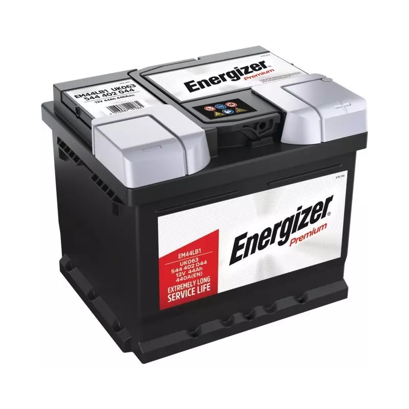 BATTERIE EM44LB1 12V 44AH 440A EN + A DROITE ENERGIZER PREMIUM