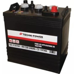 BATTERIE 6V 240AH DECHARGE LENTE TRACTION TECHNI POWER