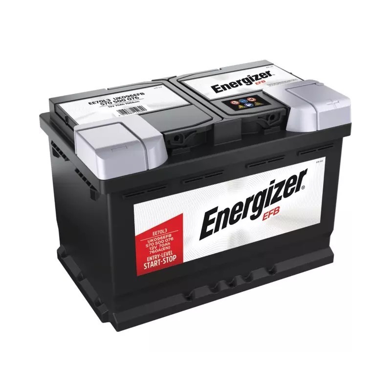BATTERIE EE70L3 12V 70AH 760A EN + A DROITE EFB ENERGIZER