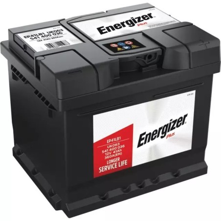 BATTERIE EP41LB1 12V 41AH 360A EN + A DROITE ENERGIZER PLUS