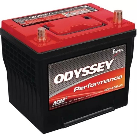 BATTERIE 12V 59AH 675A + A DROITE ODYSSEY ODP-AGM35 (35-675)