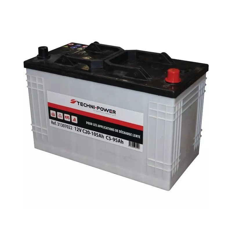 BATTERIE 12V 105AH DECHARGE LENTE TECHNI POWER