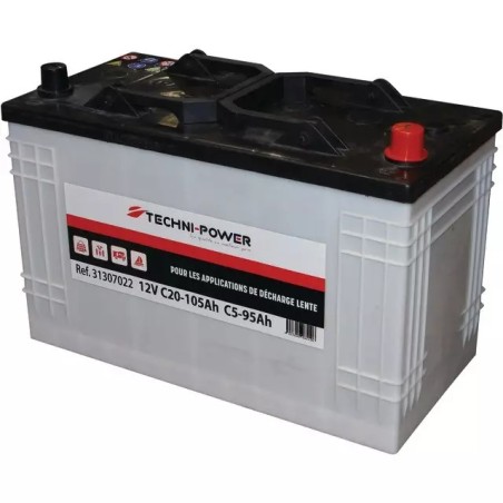 BATTERIE 12V 105AH DECHARGE LENTE TECHNI POWER