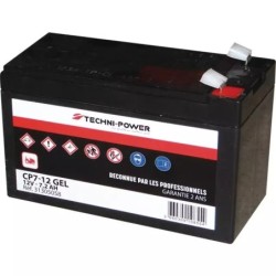 BATTERIE GEL 12V 7,2AH 20A TYPE CP7-12 TECHNI-POWER