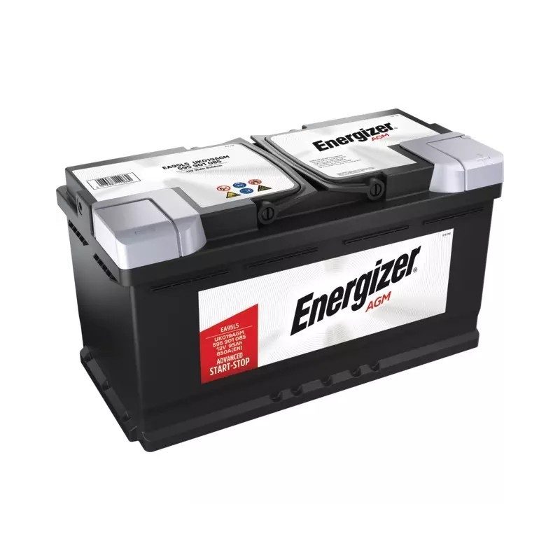 BATTERIE EA95L5 12V 95AH 850A EN + A DROITE AGM ENERGIZER