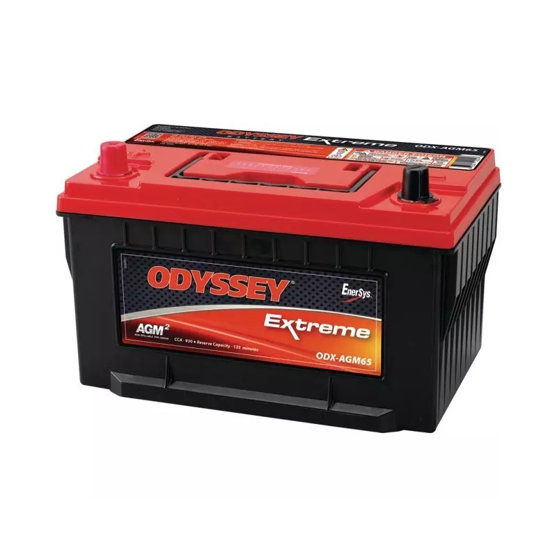 BATTERIE 12V 74AH 950A + A GAUCHE ODYSSEY ODX-AGM65 (65-PC1750)