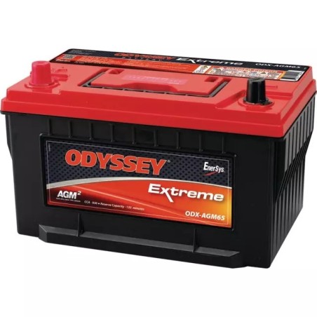 BATTERIE 12V 74AH 950A + A GAUCHE ODYSSEY ODX-AGM65 (65-PC1750)