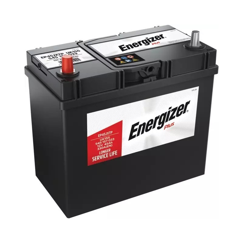 BATTERIE EP45JXTP 12V 45AH 330A EN + A GAUCHE ENERGIZER PLUS