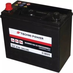 BATTERIE 12V 45AH 330A NS60 + A GAUCHE TECHNI-POWER