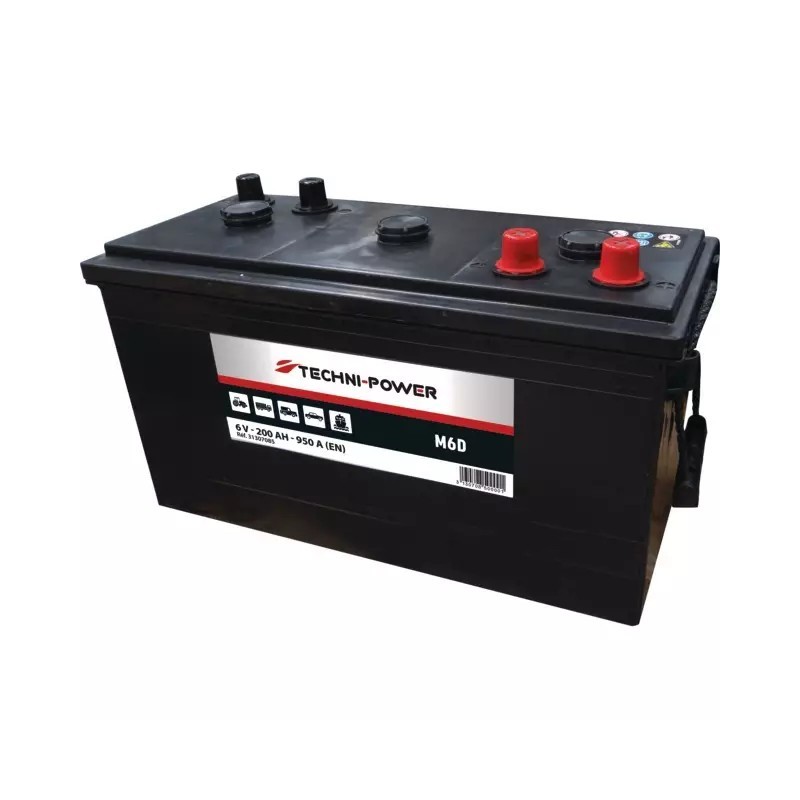 BATTERIE M6 6V 200AH 950A EN + EN DIAGONALE TECHNI-POWER