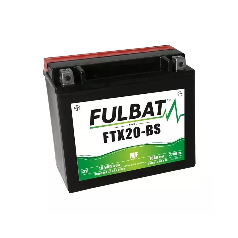 BATTERIE 12V 18AH 270A FTX20-BS AVEC PACK ACIDE FULBAT