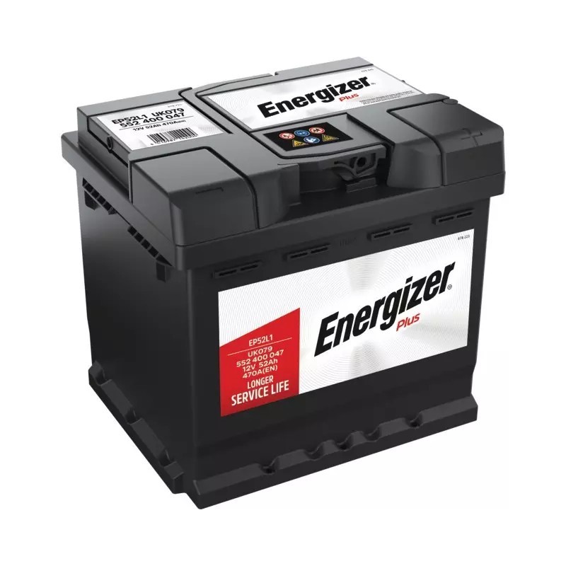 BATTERIE EP52L1 12V 52AH 470A EN + A DROITE ENERGIZER PLUS