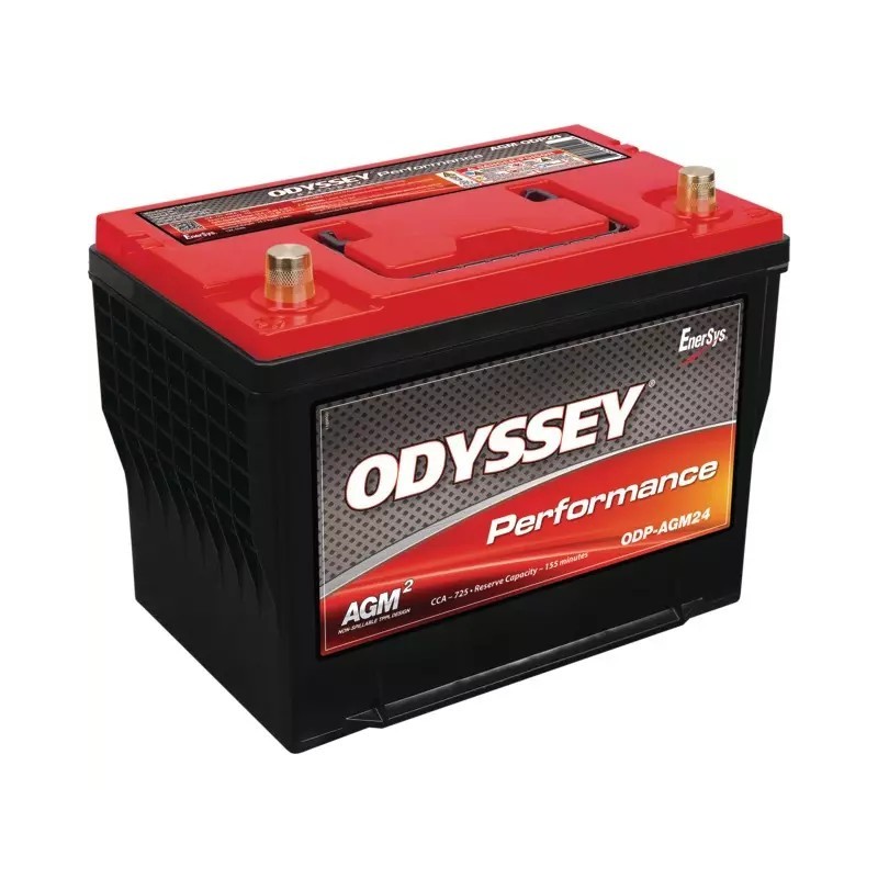BATTERIE 12V 63AH 725A + A GAUCHE ODYSSEY ODP-AGM24 (24-725)