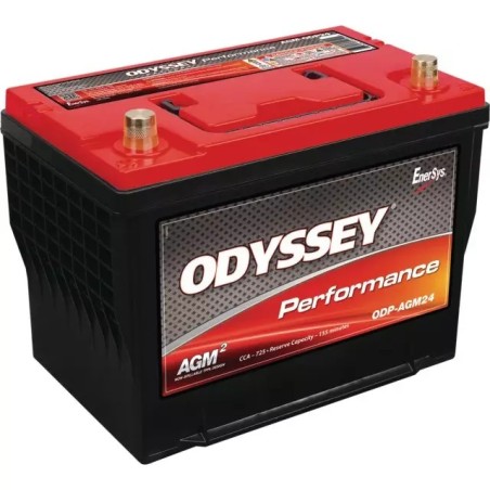 BATTERIE 12V 63AH 725A + A GAUCHE ODYSSEY ODP-AGM24 (24-725)