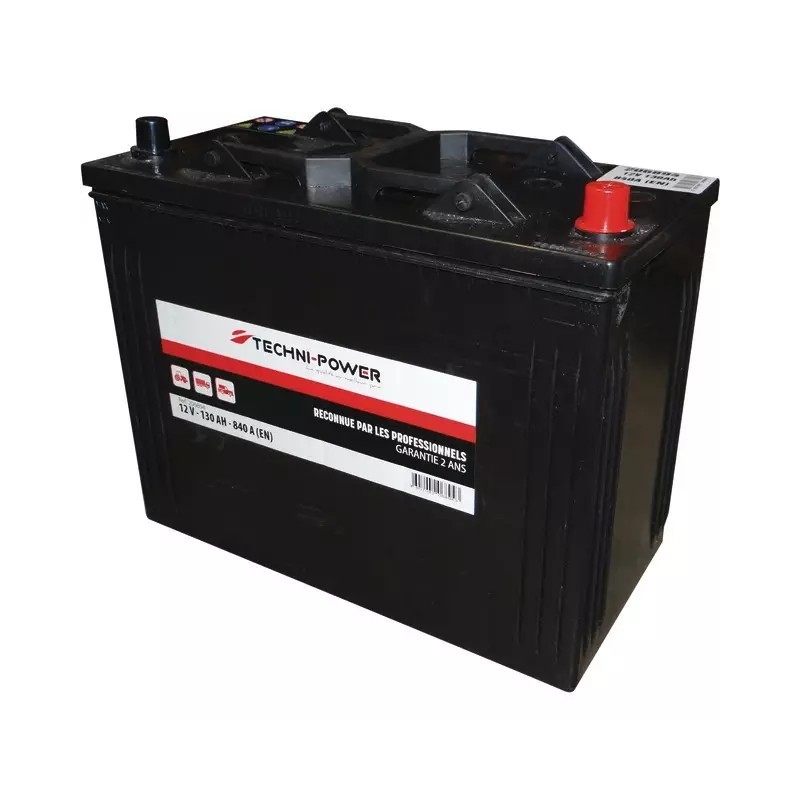BATTERIE 12V 130AH 840A + A DROITE TECHNI-POWER