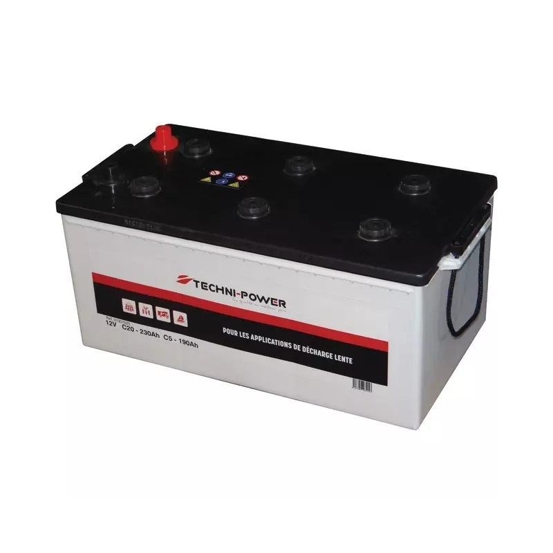 BATTERIE 12V 230AH DECHARGE LENTE TECHNI POWER