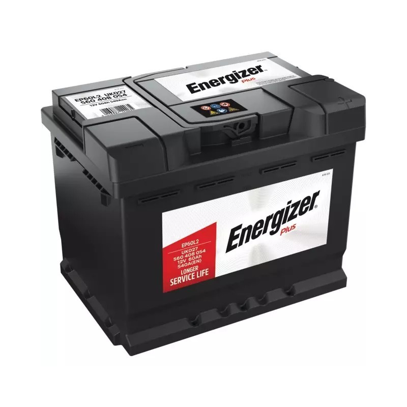 BATTERIE EP60L2 12V 60AH 540A EN + A DROITE ENERGIZER PLUS