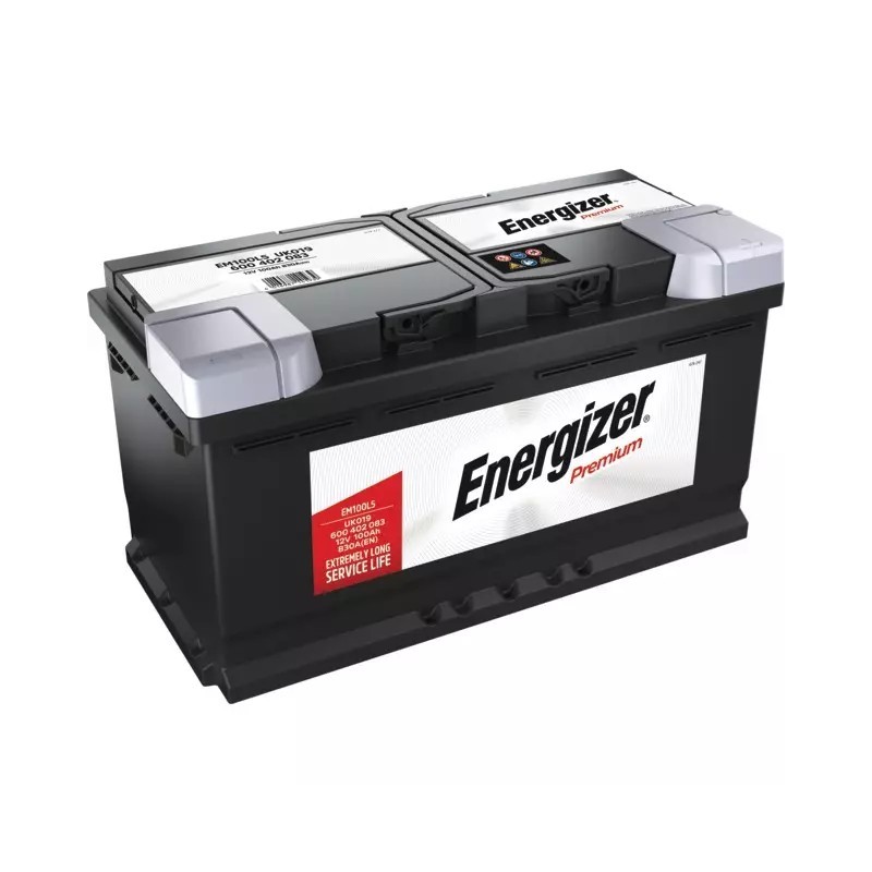BATTERIE EM100L5 12V 100AH 830A EN + A DROITE ENERGIZER PREMIUM